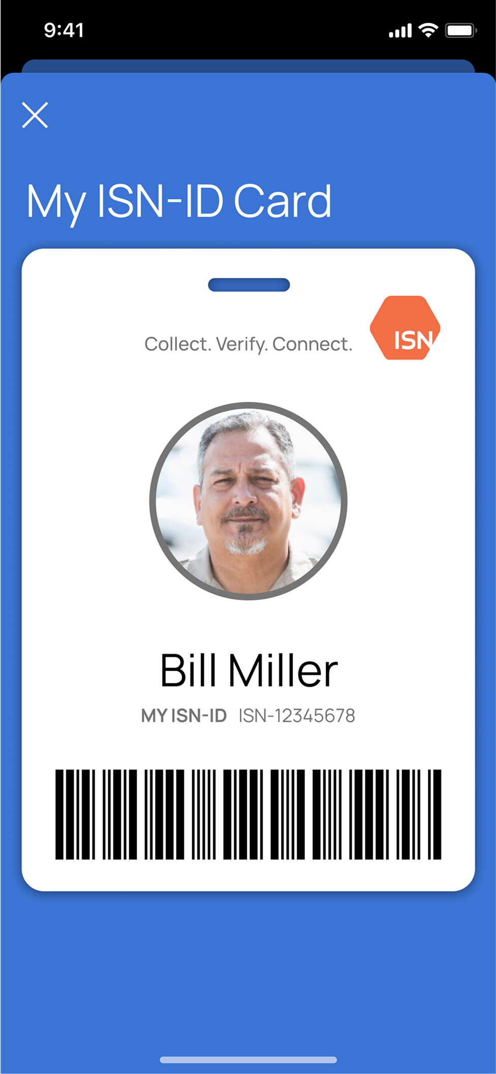 Bill Miller ISN ID Card